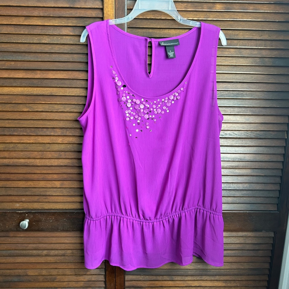 Purple Sleeveless Tunic top